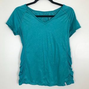 Tangerine Mesh Panel Active Short Sleeve Tee